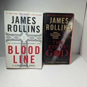 James Rollins Blood Line and The Eye of God Book Set from Sigma Series